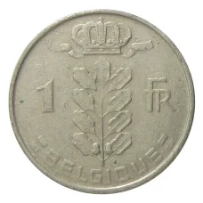 Монета 1 франк 1966 года Бельгия — Надпись на французском (BELGIQUE) (реверс)