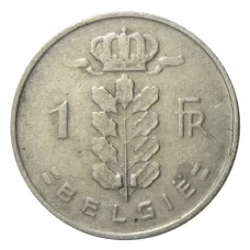 Монета 1 франк 1967 года Бельгия — Надпись на фламандском (BELGIE) (реверс)