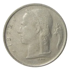 Монета 1 франк 1972 года Бельгия — Надпись на французском (BELGIQUE) (аверс)
