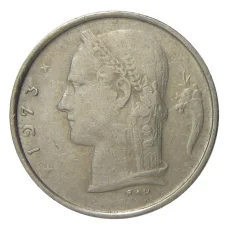 Монета 1 франк 1973 года Бельгия — Надпись на фламандском (BELGIE) (аверс)