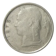Монета 1 франк 1975 года Бельгия — Надпись на французском (BELGIQUE) (аверс)