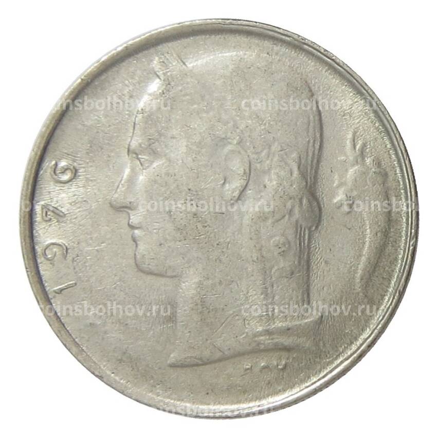 Монета 1 франк 1976 года Бельгия — Надпись на французском (BELGIQUE)