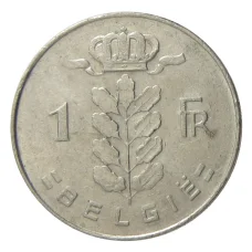 Монета 1 франк 1977 года Бельгия — Надпись на фламандском (BELGIE) (реверс)