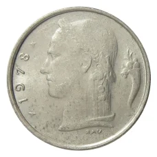Монета 1 франк 1978 года Бельгия — Надпись на фламандском (BELGIE) (аверс)