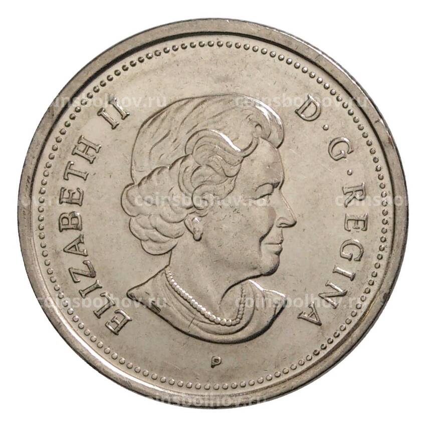 Монета 25 центов 2005 года Канада — Год Ветеранов (вид 2)