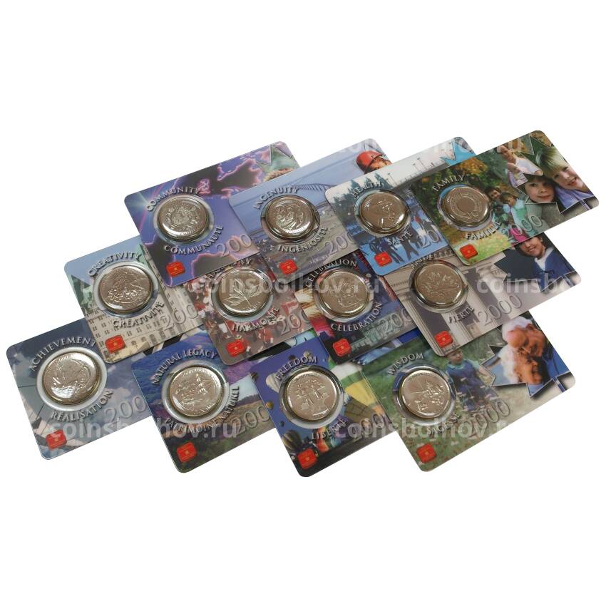 Набор монет 25 центов 2000 года Канада — Миллениум (в буклетах) (вид 3)