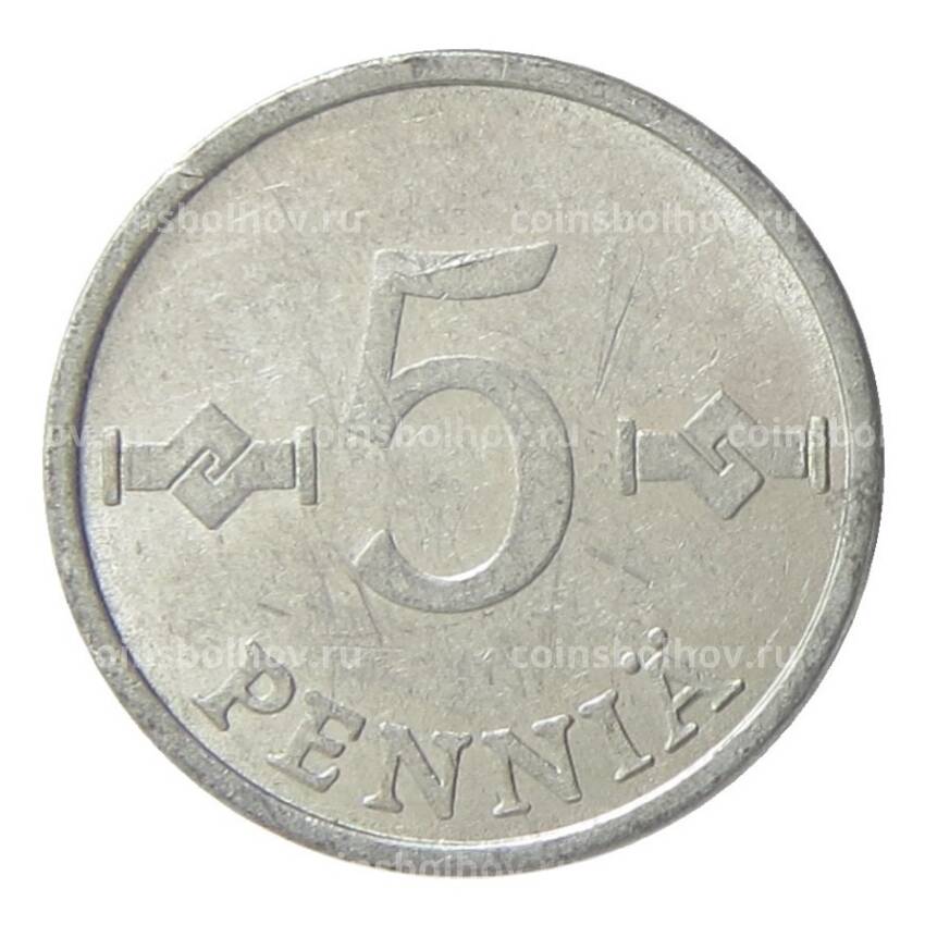 Монета 5 пенни 1980 года Финляндия (вид 2)