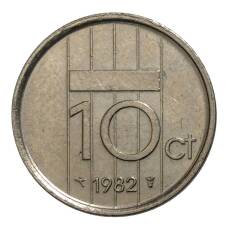 Монета 10 центов 1982 года Нидерланды (аверс)