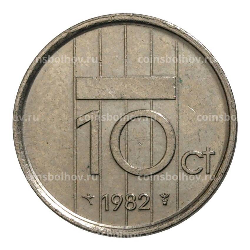 Монета 10 центов 1982 года Нидерланды