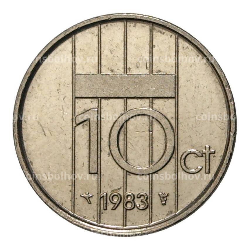 Монета 10 центов 1983 года Нидерланды