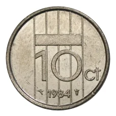 Монета 10 центов 1984 года Нидерланды (аверс)