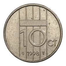 Монета 10 центов 1998 года Нидерланды (аверс)