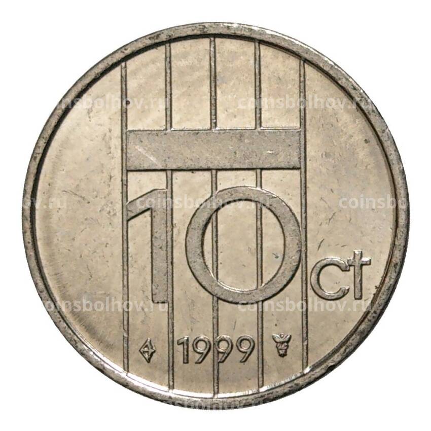 Монета 10 центов 1999 года Нидерланды