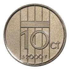 Монета 10 центов 2000 года Нидерланды (аверс)