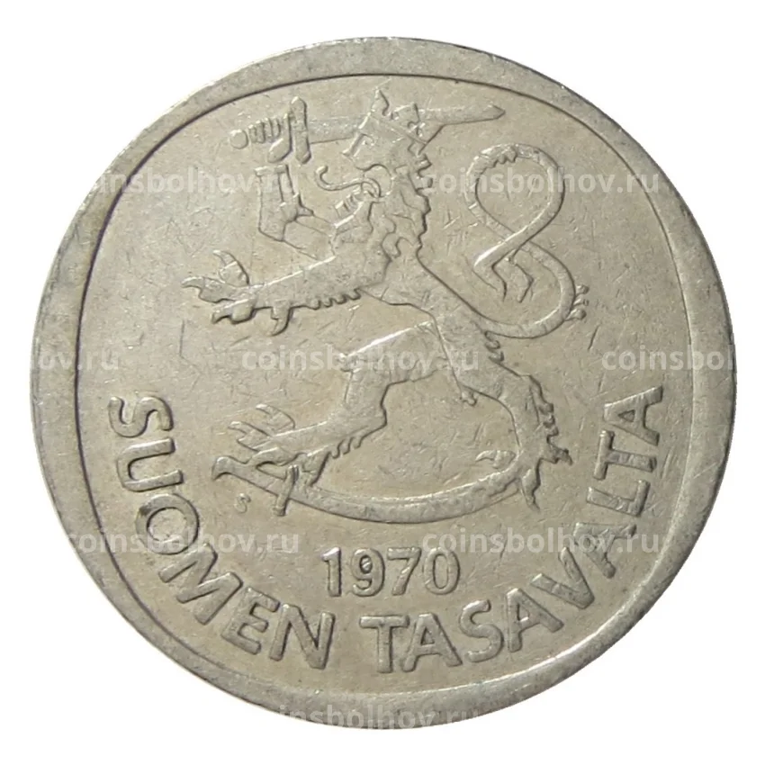 Монета 1 марка 1970 года Финляндия