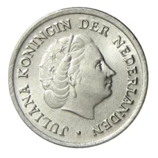 Монета 10 центов 1957 года Нидерланды (реверс)