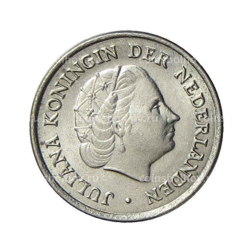 Монета 10 центов 1965 года Нидерланды (вид 2)