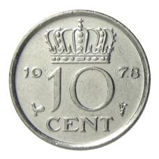 Монета 10 центов 1978 года Нидерланды (аверс)