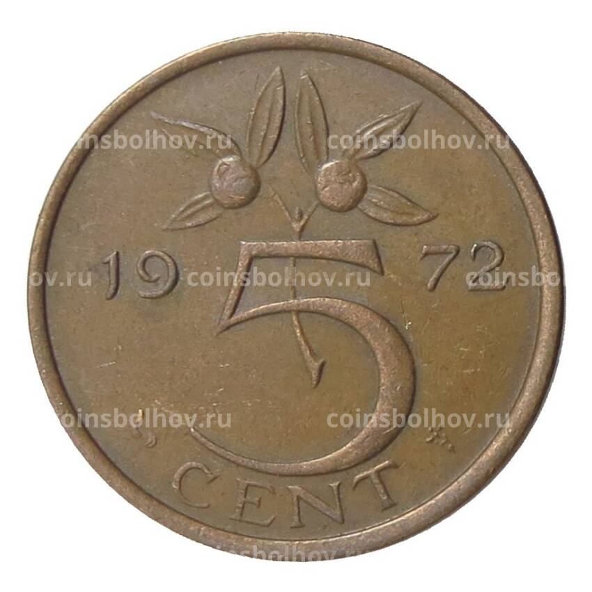 Монета 5 центов 1972 года Нидерланды
