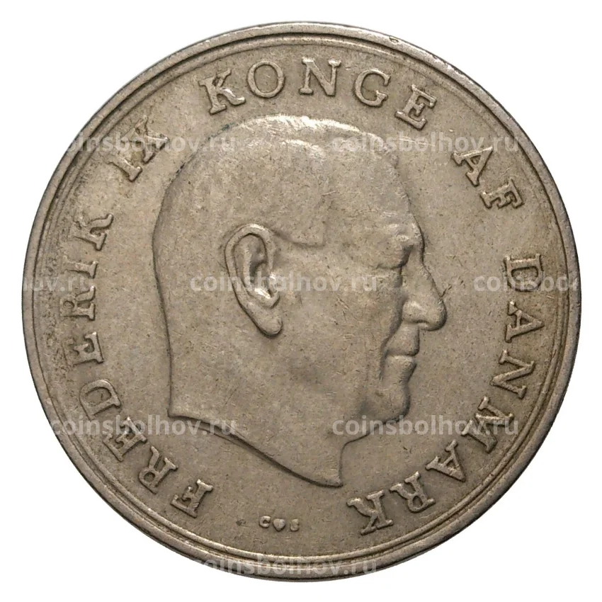 Монета 1 крона 1963 года Дания (вид 2)