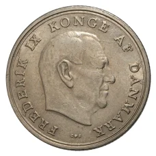 Монета 1 крона 1967 года Дания (реверс)