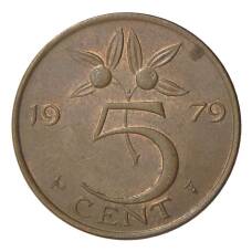 Монета 5 центов 1979 года Нидерланды (аверс)