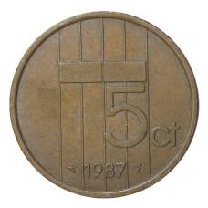 Монета 5 центов 1987 года Нидерланды (аверс)