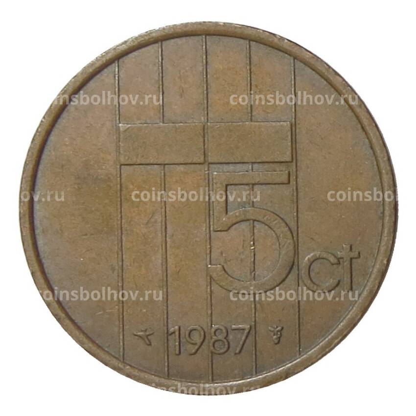 Монета 5 центов 1987 года Нидерланды