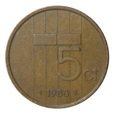 Монета 5 центов 1988 года Нидерланды (аверс)