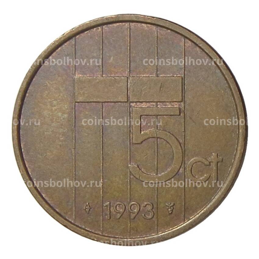 Монета 5 центов 1993 года Нидерланды