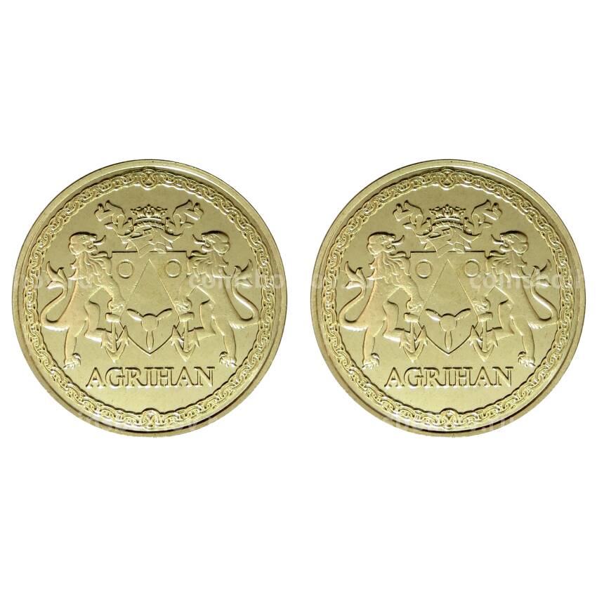 Набор монет 5 долларов 2017 года «История авиации» — Северные Марианские Острова (остров Агрихан) (вид 2)