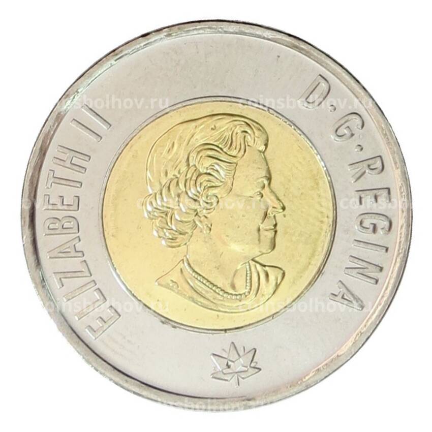 Монета 2 доллара 2017 года Канада 150 лет Конфедерации Канада «Полярное сияние» (вид 2)