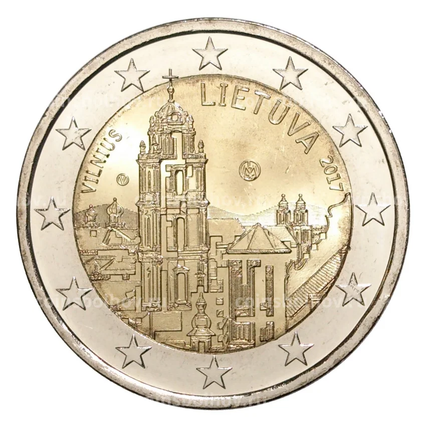 Монета 2 евро 2017 года Литва — Вильнюс