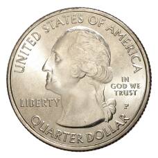 Монета 25 центов 2017 года Р Национальные парки — №39 Национальный монумент острова Эллис (реверс)