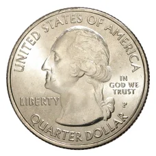 Монета 25 центов 2017 года Р Национальные парки — №39 Национальный монумент острова Эллис (реверс)