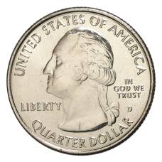 Монета 25 центов 2017 года D Национальные парки — №39 Национальный монумент острова Эллис (реверс)