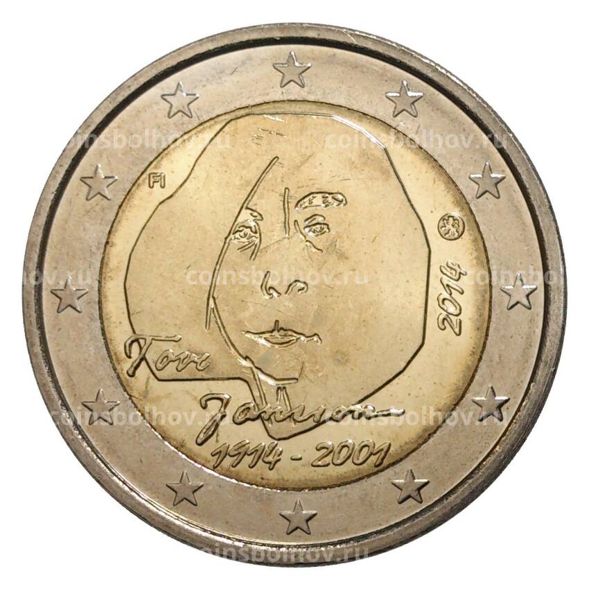 Монета 2 евро 2014 года Финляндия — 100 лет со дня рождения Туве Янссон