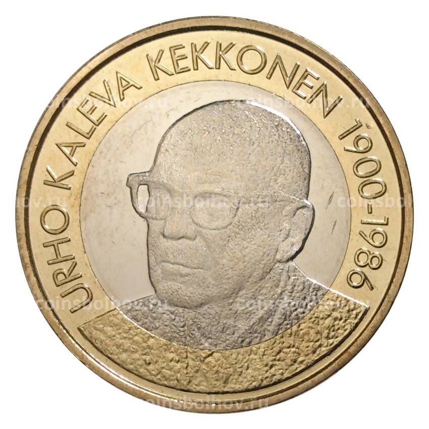Монета 5 евро 2017 года Финляндия — Президент Финляндии Урхо Калева Кекконен