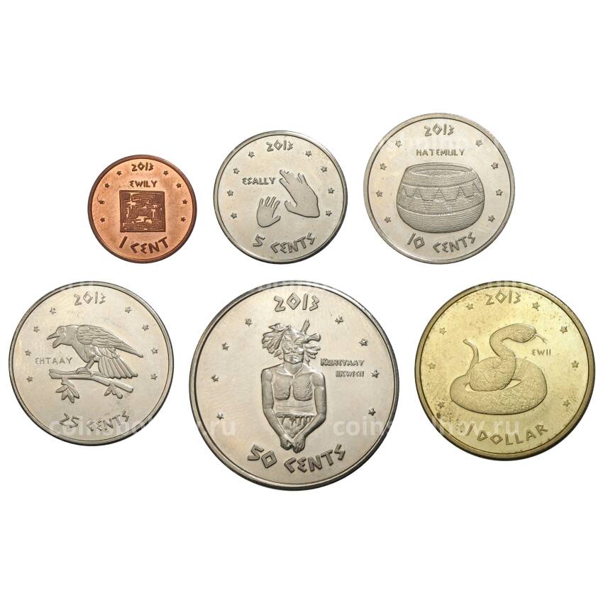 Набор монет 2013 года Индейская резервация США Ла-Поста