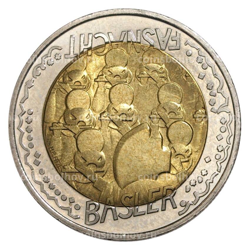 Монета 5 франков 2000 года Швейцария «Карнавал в Базеле»