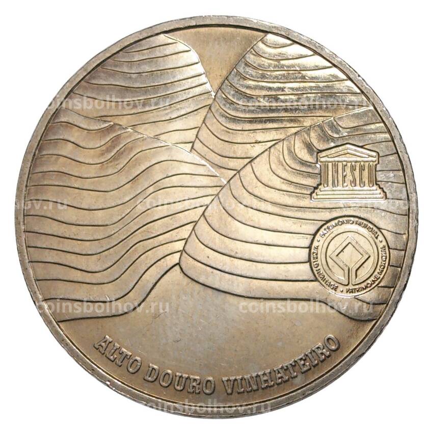 Монета 2.5 евро 2008 года Португалия «ЮНЕСКО — Винодельческий регион Альто-Дору»
