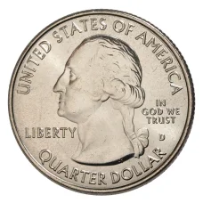 Монета 25 центов 2017 года D Национальные парки — №40 Национальный исторический парк имени Джорджа Р. Кларка (реверс)