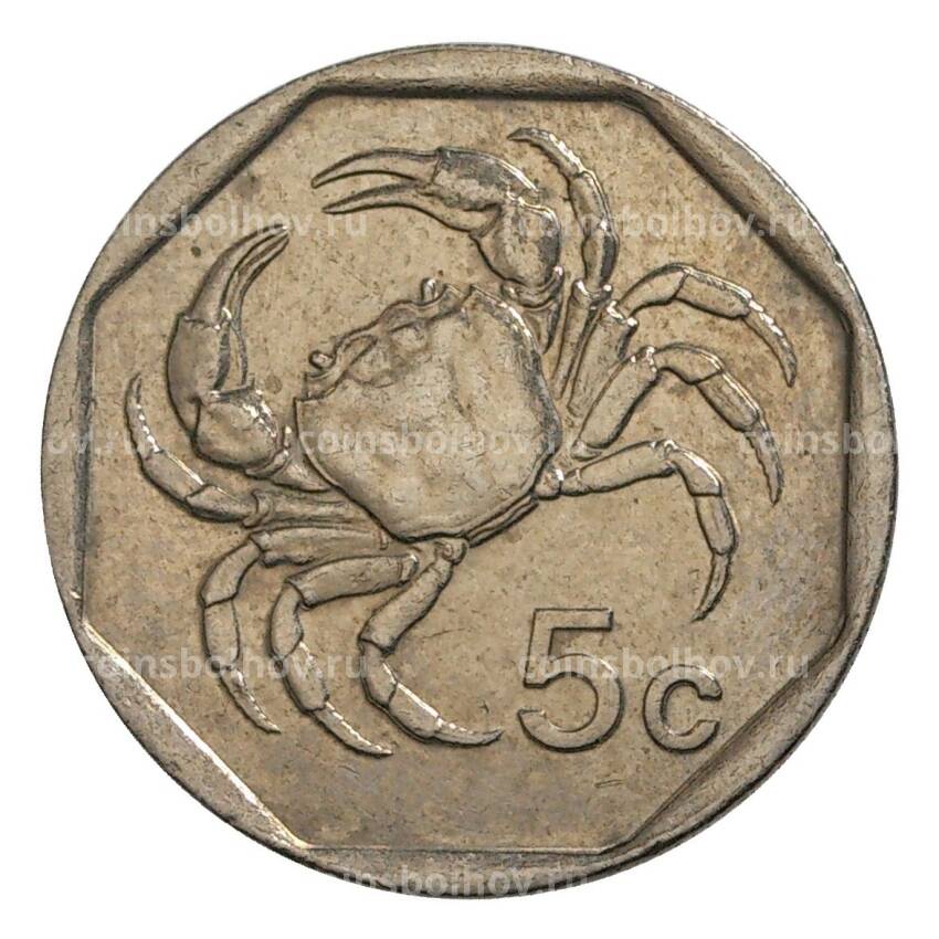 Монета 5 центов 1995 года Мальта (вид 2)