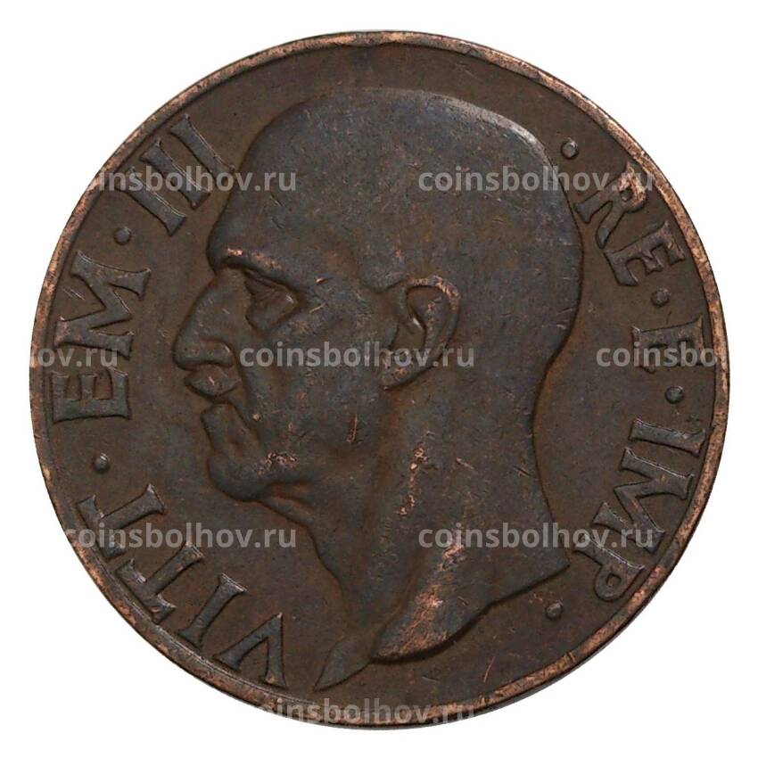 Монета 10 чентезимо 1938 года Италия (вид 2)