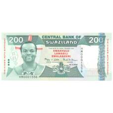 Банкнота 200 эмалангени 2008 года Свазиленд (аверс)