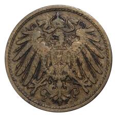 Монета 10 пфеннигов 1906 года D Германия (реверс)