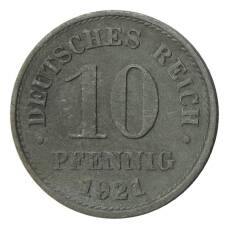Монета 10 пфеннигов 1921 года Германия (аверс)
