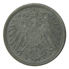 Монета 10 пфеннигов 1921 года Германия (реверс)