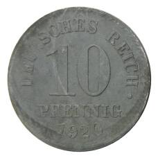 Монета 10 пфеннигов 1920 года Германия (аверс)