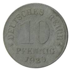 Монета 10 пфеннигов 1920 года Германия (аверс)